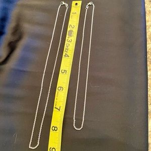 TWO James Avery sterling silver chain necklaces